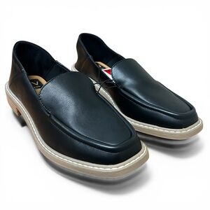 Dolce Vita Women’s 6.5 Black Faux Leather Loafers Flats Office Preppy Minimalist